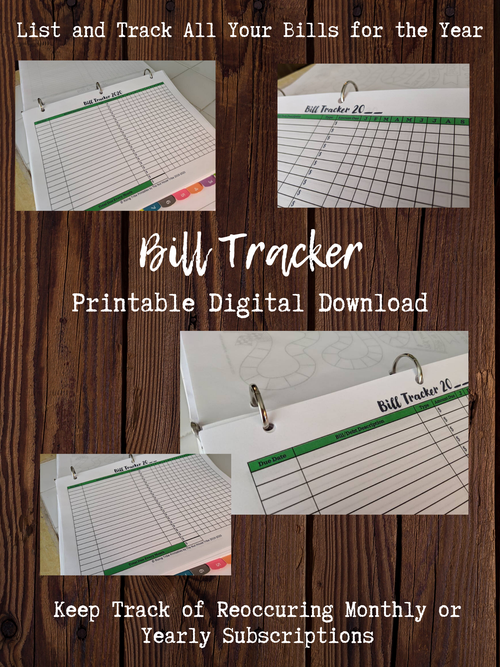 Yearly Bill Tracker